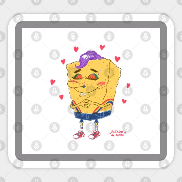 Sponge Bob Pride Sticker by Estado de Limbo